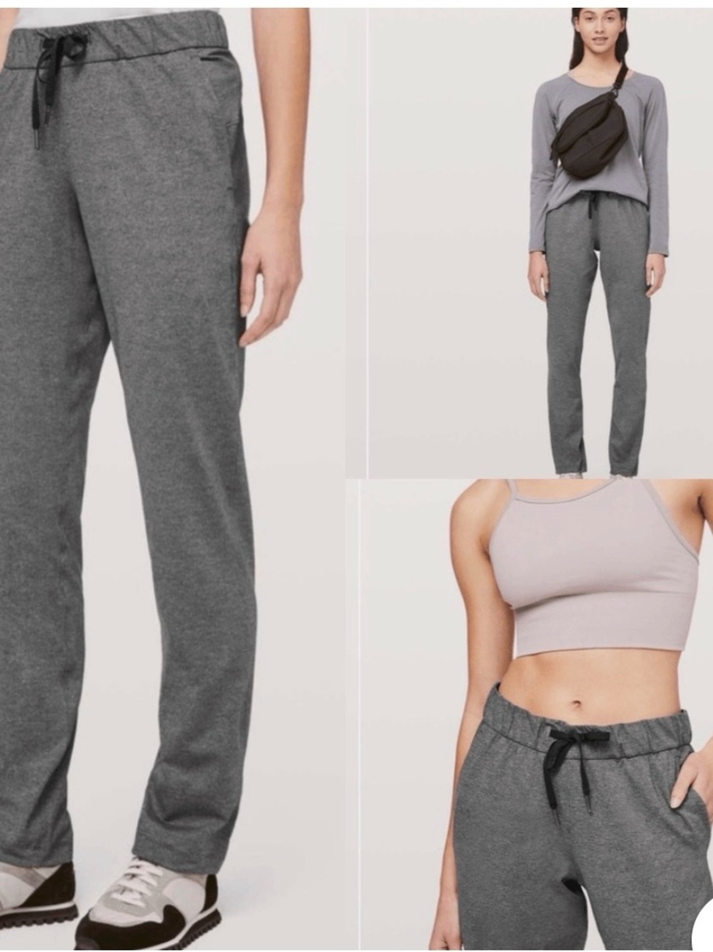 Lululemon On The Fly Pants in Heathered Black Gray